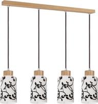 Bosco, E27, 4 x 60 W, balta sp./juoda sp.