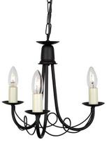 Elstead Lighting Minster 3, E14, 6 x 60 W, juodas