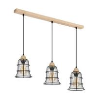 Spot-Light Chicka, E27, 3 x 60 W, skaidri sp./juoda sp.