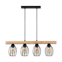 Spot-Light Carlo, E27, 4 x 60 W, juodas