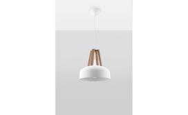 Sollux Casco, E27, 1 x 60 W, baltas/ąžuolo