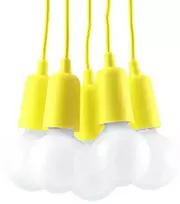 Sollux Lighting DIEGO 5, E27, 5 x 60 W, geltonas