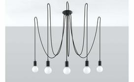 Sollux SL.0371 EDISON 5, 5 x E27/60W, juodas