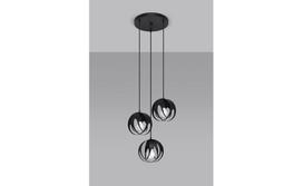 Sollux Tulos 3P, E27, 3 x 60 W, juodas