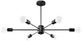 SOLLUX Lango 6 SL.1023, E27, 60 x 27 W, juodas