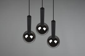 pakabinami sviestuvai senukai - Trio Clayton 310390332, E27, 3 x 28 W, juodas - 2 nuotrauka