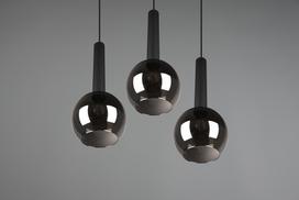 pakabinami sviestuvai senukai - Trio Clayton 310390332, E27, 3 x 28 W, juodas - 3 nuotrauka
