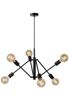 Lucide Lester 21424/06/30, E27, 6 x 40 W, juodas