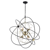 CosmoLight Roxbury P08593AU, E14, 8 x 40 W, aukso sp./juoda sp.