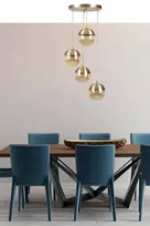 Opviq Chandelier Kure 8709-4, E27, rudas