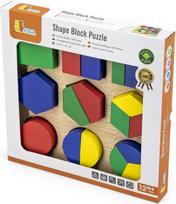 Viga Shape Block Puzzle 58573, medinė dėlionė