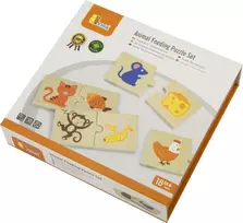 VIGA medinė dėlionė Feed the Animal What Animals Eat