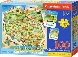 Castorland Lenkijos žemėlapis, 100 det.