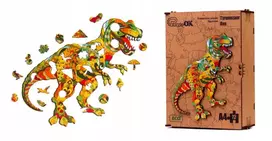 PuzzleOK Medinė dėlionė Tiranozauras Rex PuzA4-00704, 72 det.