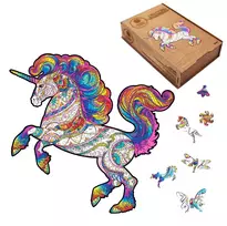 Fantasy Puzzles Unicorn medinė dėlionė, M dydis, 160 det.