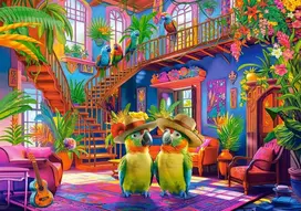 Castorland Parrots in Paradise, 500 det.
