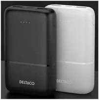 power bank 10000 mah - Deltaco PB-C1005, 10000mAh, balta - 1 nuotrauka