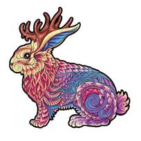 Fantasy Puzzles Jackalope medinė dėlionė, M dydis, 150 det.
