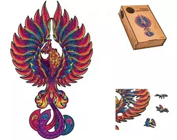 Fantasy Puzzles Fenix medinė dėlionė, M dydis, 130 det.