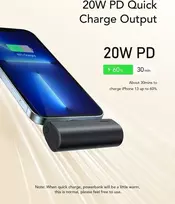 Veger PlugOn W0556P, 5000mAh, 20W, Lightning, juodas (black)