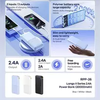 REMAX RPP-26, 20000mAh, šviesiai mėlynas