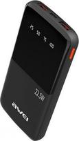 Awei P10K, 10000mAh, 22.5W, juodas (black)