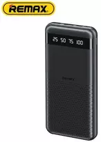 REMAX RPP-10, 10000mAh, 2×USB + Type-C, su ekranu, juoda
