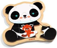 Djeco Medinis mokomasis galvosūkis Panda DJ01821, 9 det.