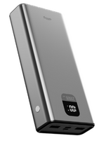 power bank 20000mah pd - Allity APB-100, 20000mAh, 22.5W, pilka - 1 nuotrauka