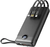 power bank type c 20000mah - Veger C20 (W2047 / W2059), 20000mAh, juodas (black) - 1 nuotrauka