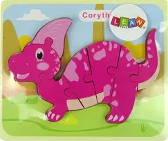 Lean Toys medinė dėlionė Dinozauras, 6 det.