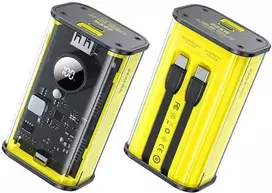 isorine baterija 20w - WEKOME WP-345 Vanguard, 10000mAh, 22.5W, geltona (yellow) - 1 nuotrauka