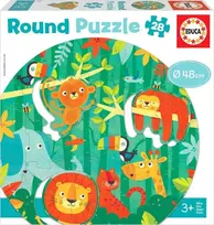 Educa Round Puzzle The Jungle 80-18906, 28 det.
