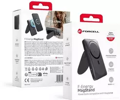 10000mah power bank - Forcell F-Energy MagStand F10K2 10000mAh 20W juodas - 1 nuotrauka