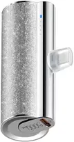 5000 mah power bank - Veger PlugOn W0573P, 5000mAh, 12W, Lightning, sidabrinis - 1 nuotrauka