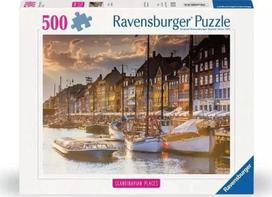 Ravensburger Scandinavian Places Sunset Copenhagen 12000846, 36 x 49 cm, 500 det.