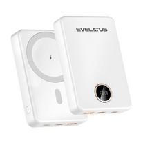 Evelatus Wireless Power Bank, 10000mAh, 22.5W, Type-C, balta