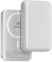 magnetinis power bank - Wozinsky WRW349YWS, 10000mAh, Magnetic Power Bank, balta - 1 nuotrauka