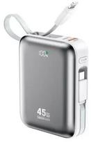 power bank 45w - BWOO P77, 10000mAh, 45W, pilkas (grey) - 1 nuotrauka