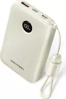 Vention FKAN0-C 10000mAh 2xUSB-C 1xUSB-A 22.5W smėlio spalvos