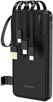 iniu isorine baterija - Dudao K11 10000mAh Powerbank su integruotais laidais, juodas - 1 nuotrauka