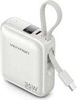 mini power bank - Vention FHEN0, 10000mAh, 35W, smėlio spalvos - 1 nuotrauka