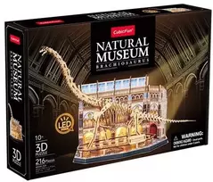 cubicfun 3d puzzle - Cubic Fun 3D LED NatMus. Brachiozaur 05447, 3D dėlionė - 1 nuotrauka