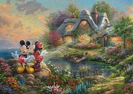 Schmidt Spiele Thomas Kinkade: Painter of Light – Disney, Mickey and Minnie Sweethearts, 1000 det.