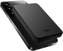SBS Mag Power Qi2 5000mAh, 15W, USB-C, MagSafe, juodas (black)