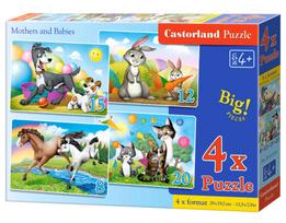 Castorland Motinos ir vaikai 4in1, 8, 12, 15, 20 det.