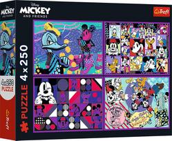 Trefl Disney Mickey Mouse 13308, 4x250 det. dėlionių rinkinys