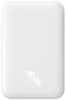 Baseus Airpow 6000mAh 20W magnetinis powerbank su laidu, baltas