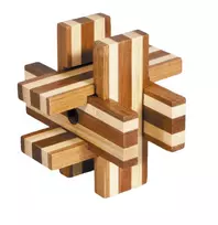 Fridolin bamboo puzzle Magiškas blokas, 3D dėlionė