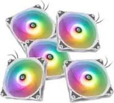 Bitspower Notos RGB PWM Fan 120mm White 5-Pack